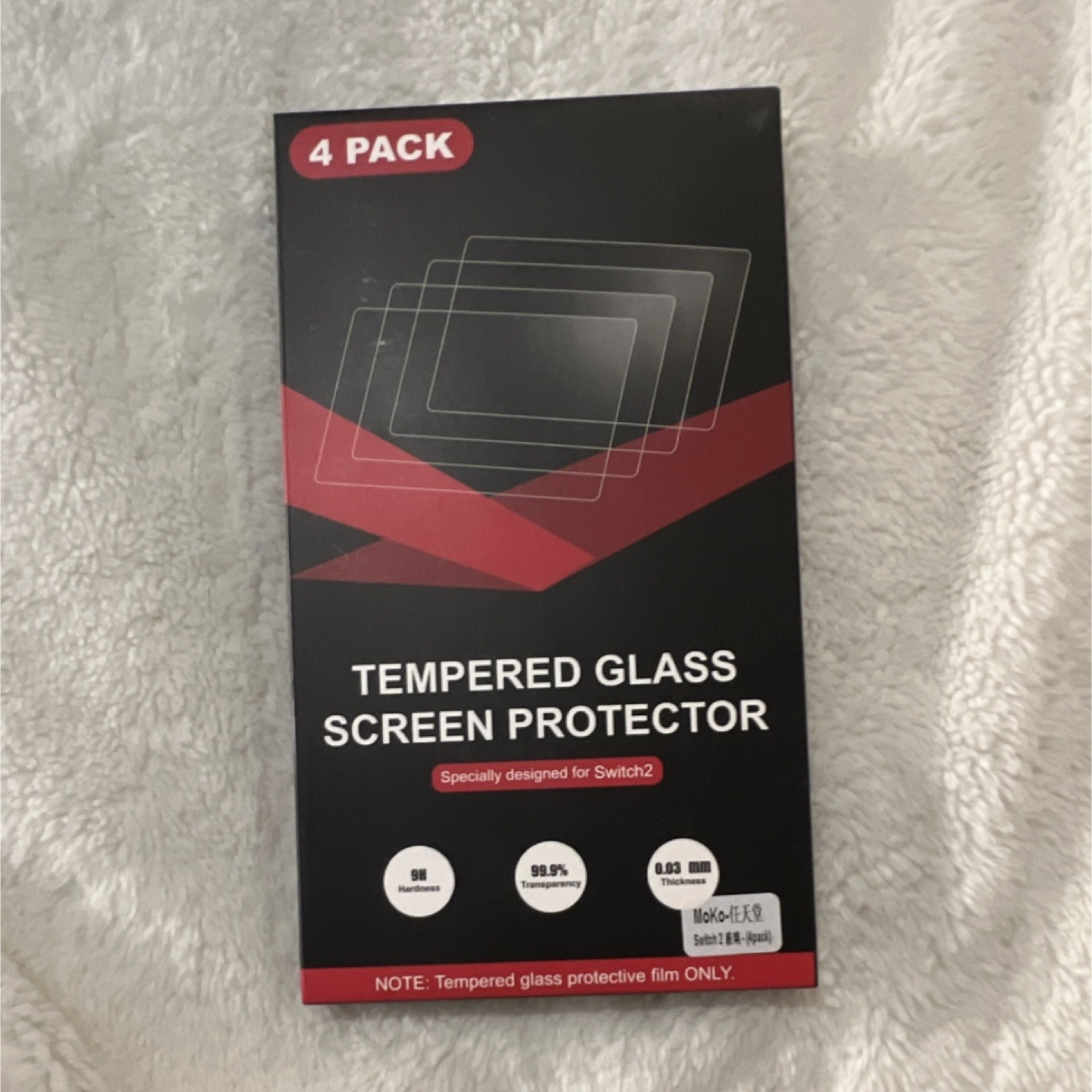 MoKo 4-Pack Tempered Glass Screen Protector for Nintendo Switch2 Console, Clear