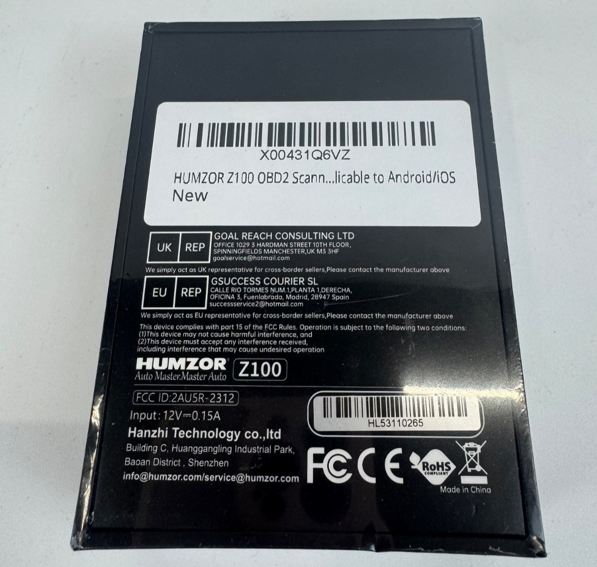 Z100 OBD2 Scanner Bluetooth 5.2 Full System Diagnostic Tool - 9+ Reset