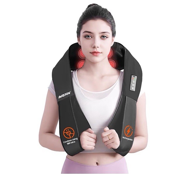 AMZPONY® Cordless Neck Massager For Pain Relief Deep Tissue