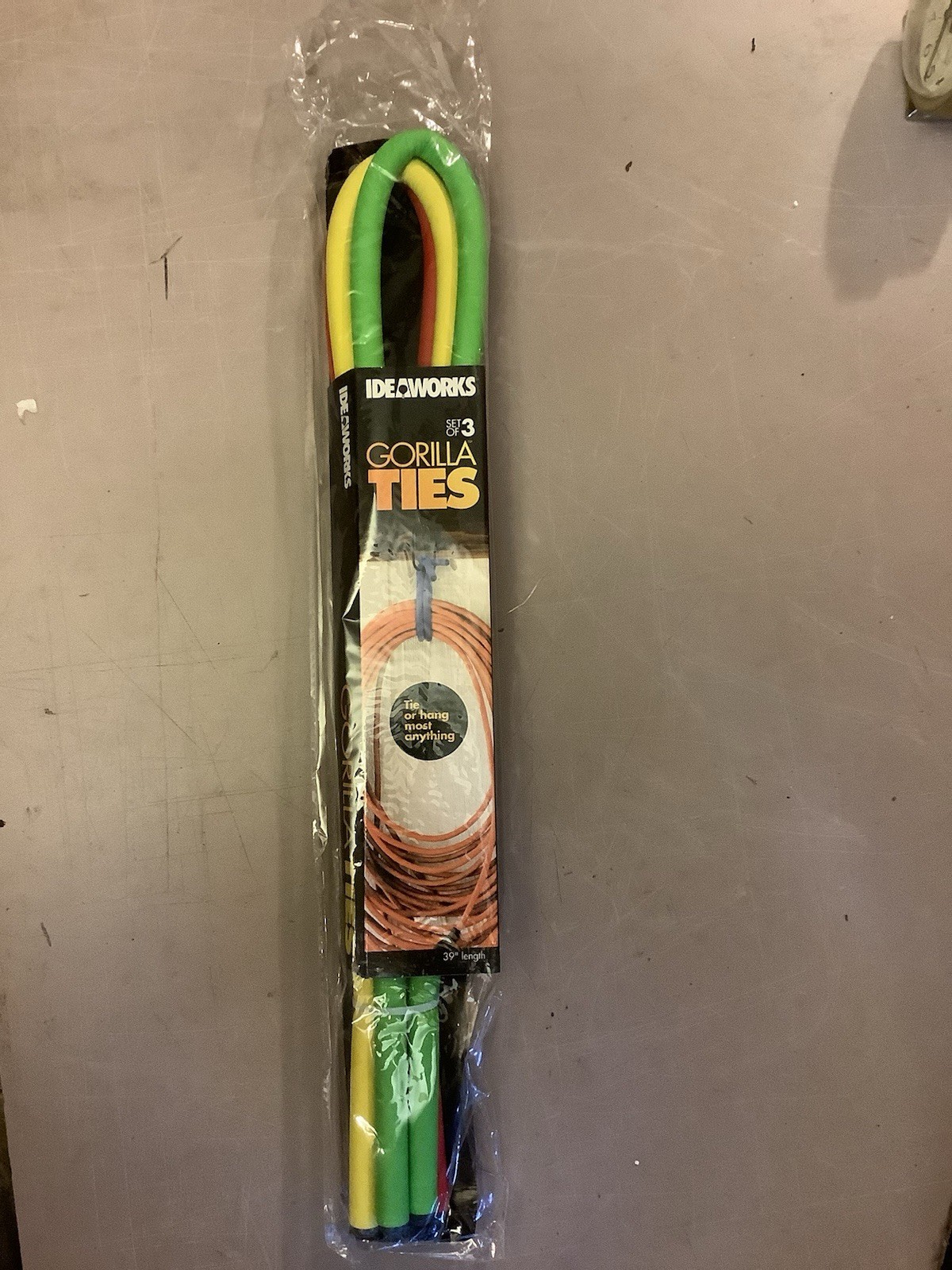 Gorilla Ties 39”Reusable Ties Hangers Holds 200Lbs Set of 3