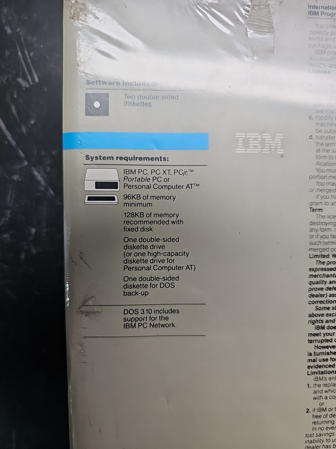 IBM Disc Operating System Version 3.10 Reference 6138519 DOS plus Floppy disks