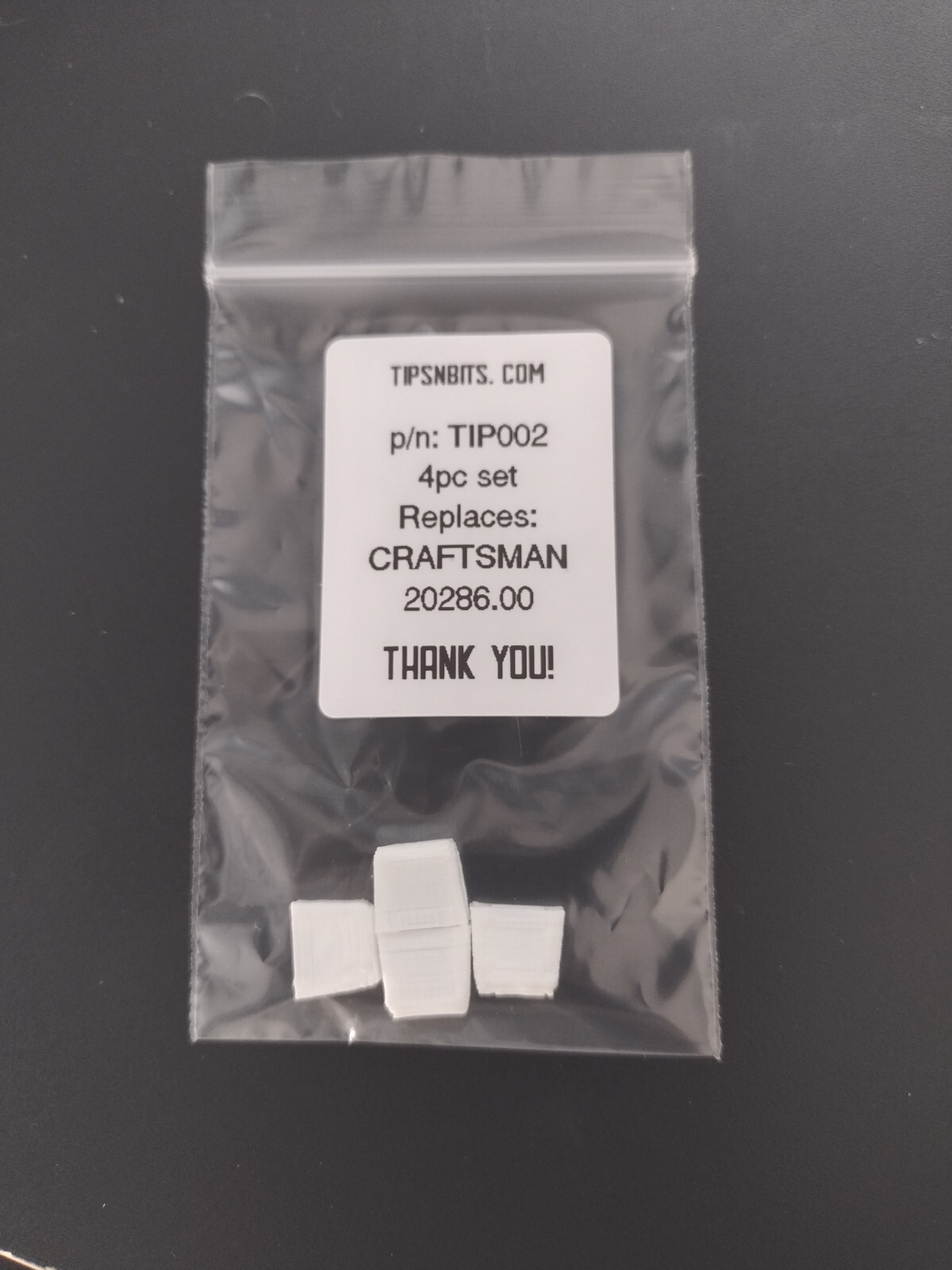 4-pck No-Mar tip Craftsman 351181740 and 351181720 nailer replaces part 20286.00