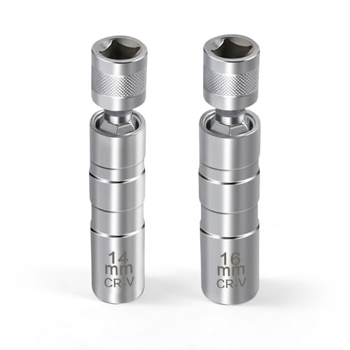 14mm & 16mm Spark Plug Socket, 3/8-inch Drive 12 Points 1mm Thin Wall Spark