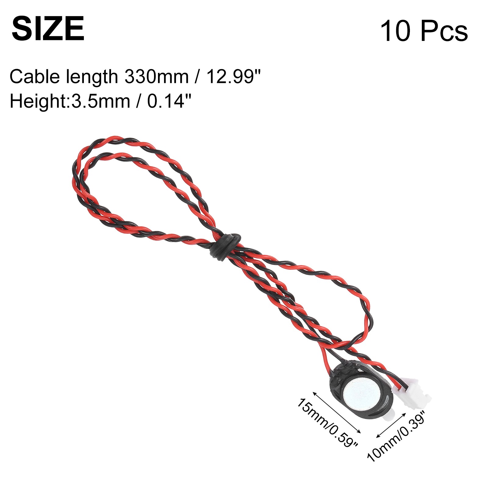 10 Pcs 1 Watt 8 Ohm Single Mini Speaker with Terminal Wire