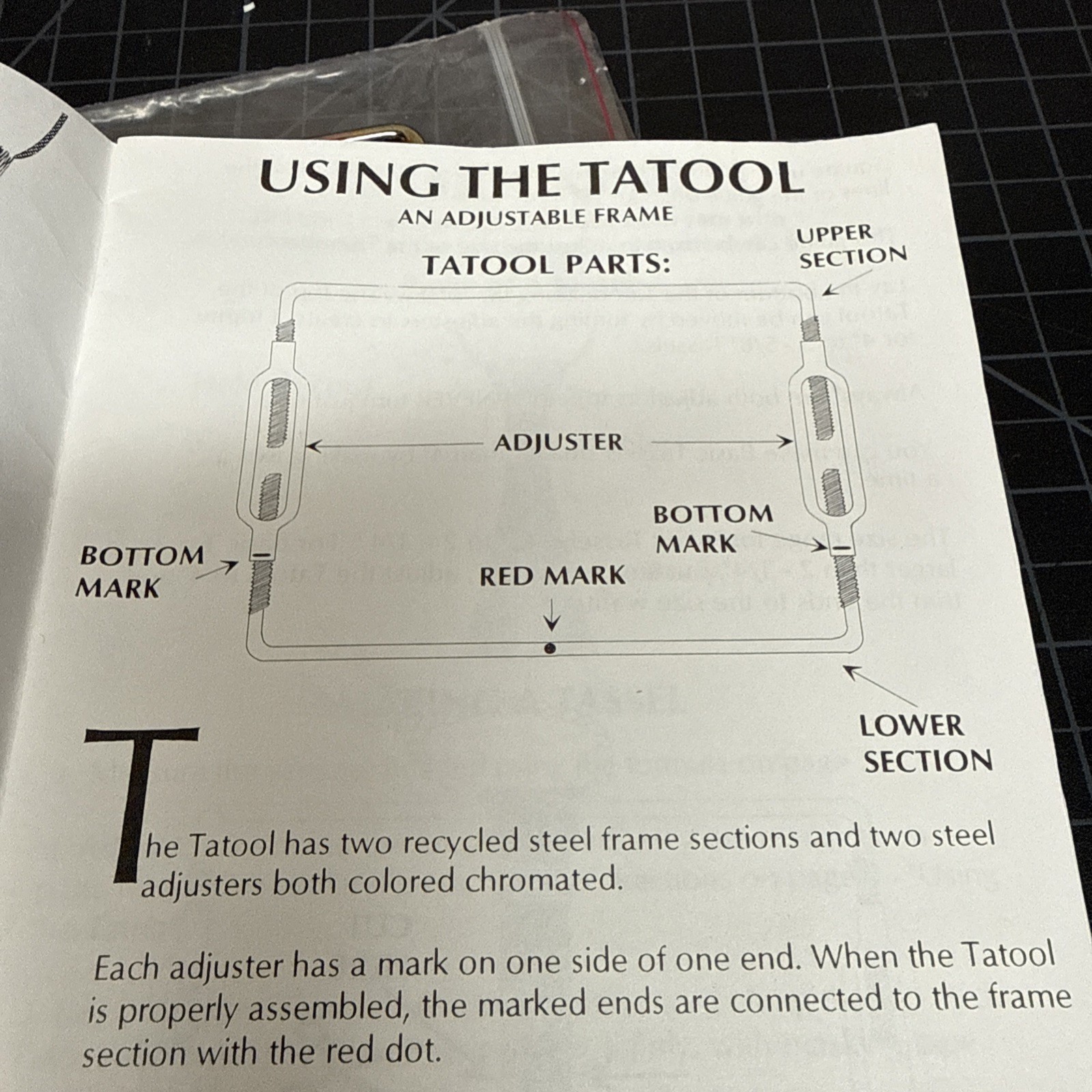 Tatool The Tassel Maker Adjustable Frame for Making Tassels w/Instructions