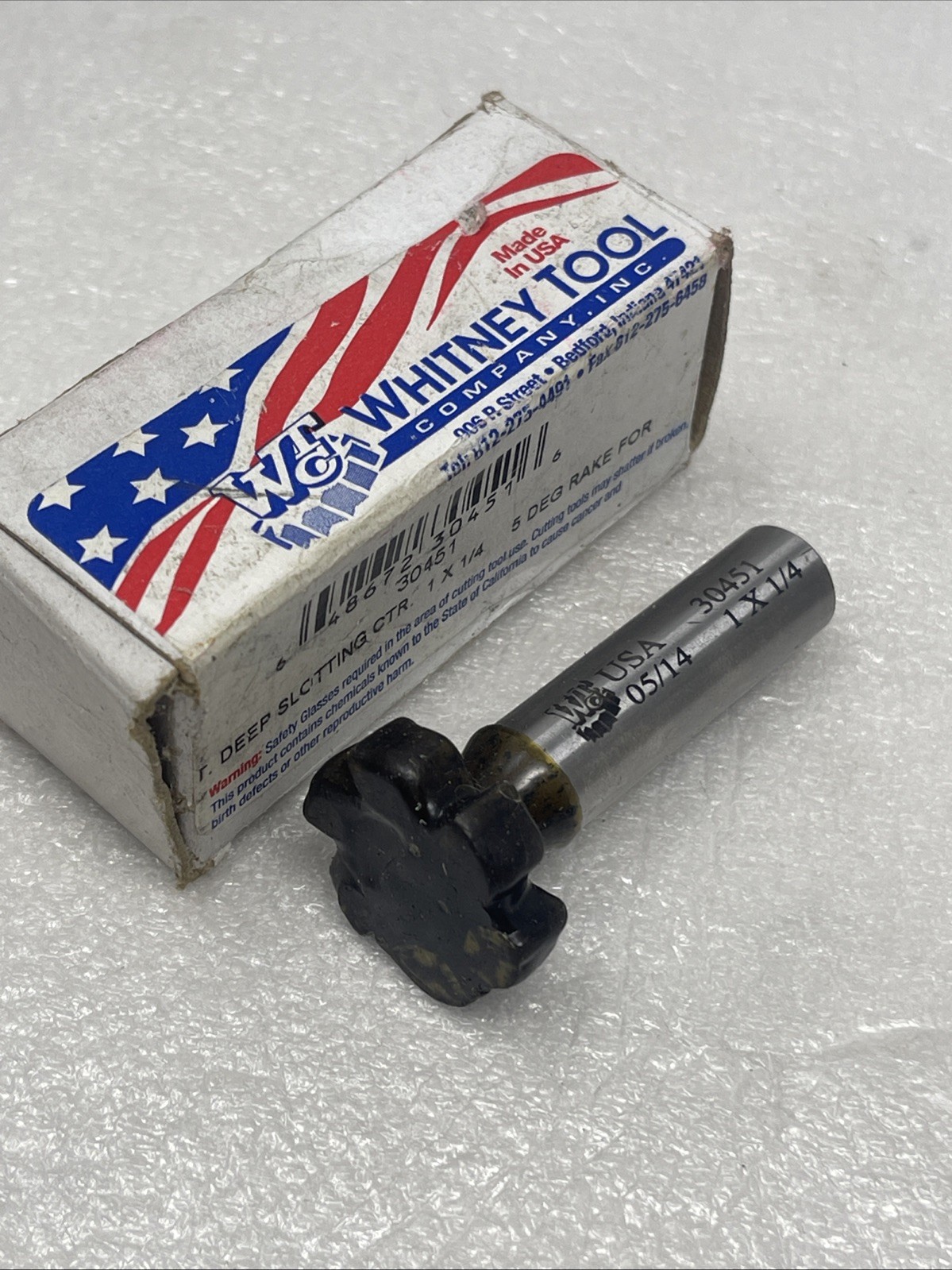 1” x 1/4” Deep Slotting Keyseat Cutter, Whitney Tool USA, Carbide Tipped, New