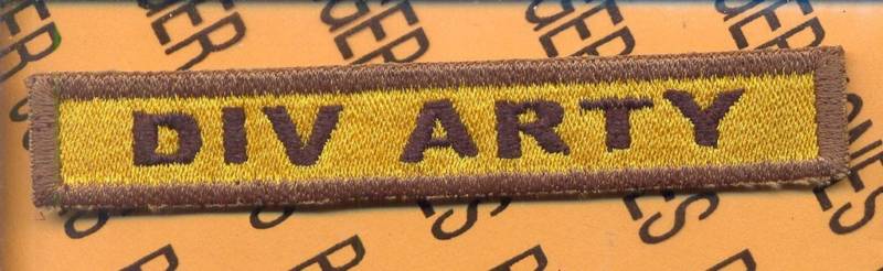 US Army Armored DIV ARTY Division Artillery Armor ~4" tab patch c/e