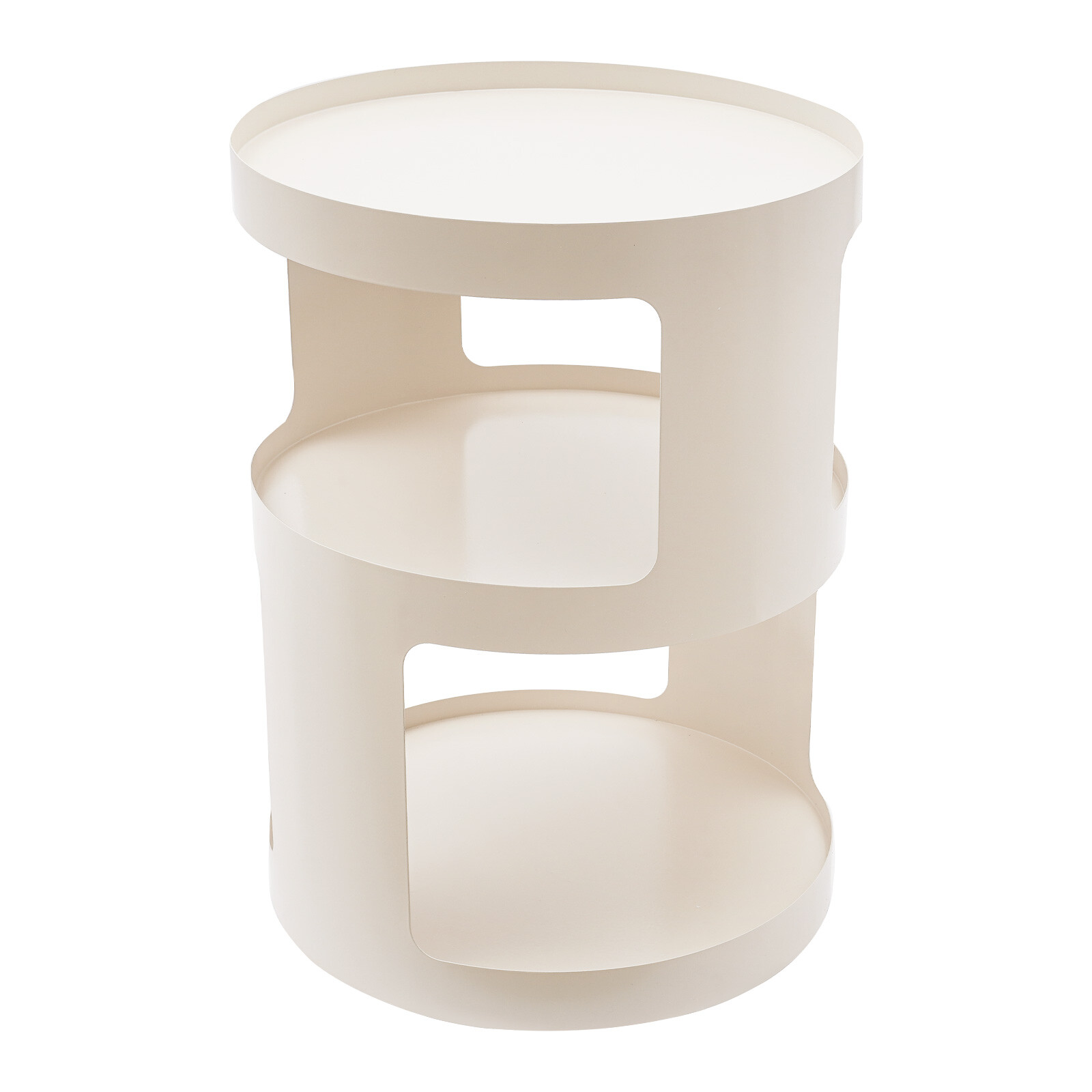 White Metal Side Table Modern Freestanding Nightstand Small Quality End Table