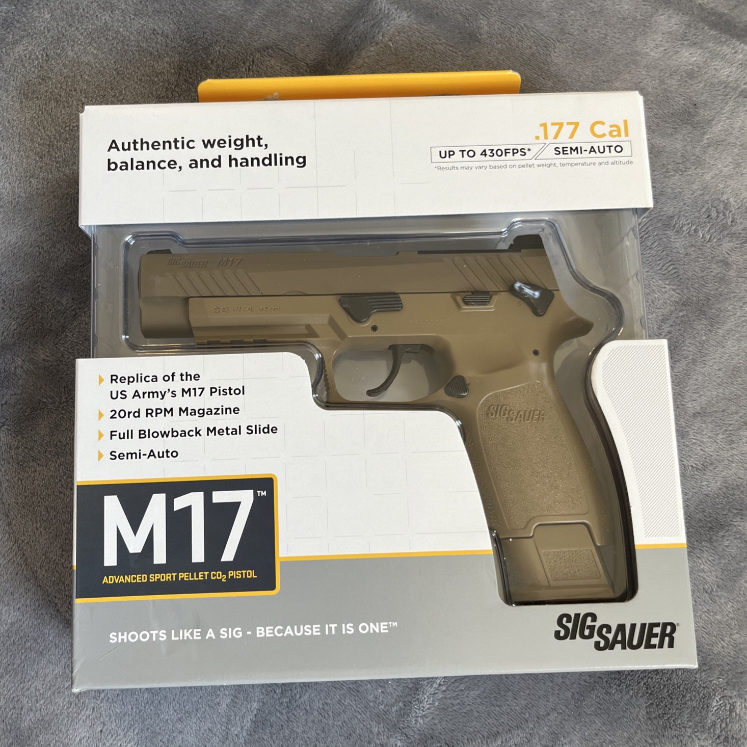 Sig Sauer M17 CO2 Pellet Gun Air Pistol 430FPS  .177 cal - AIR-M17 Army