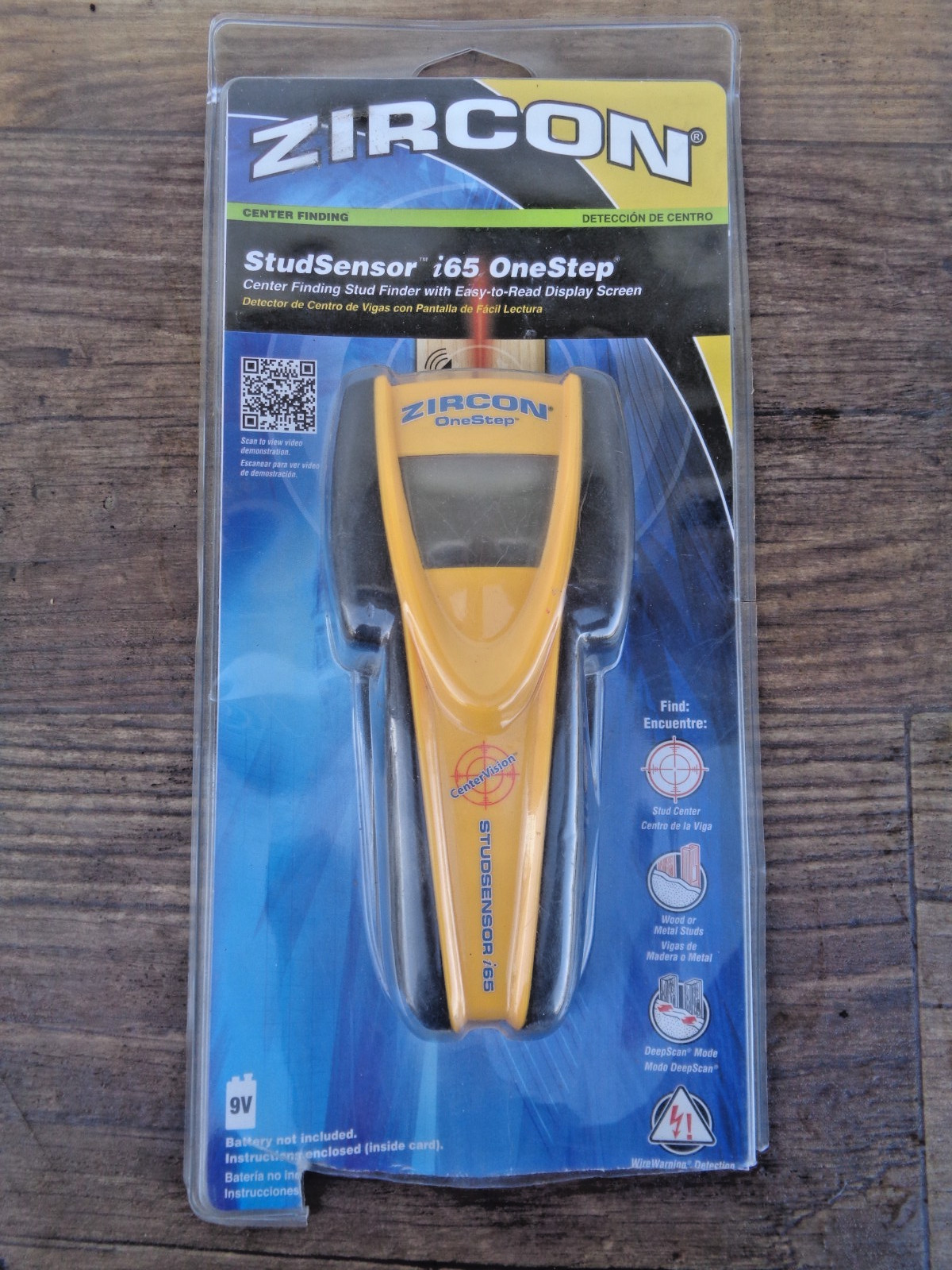 ZIRCON StudSensor i65 OneStep Center and Edge Finding Electronic Stud Finder