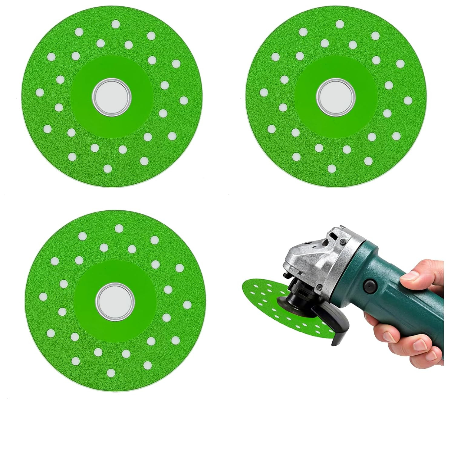 Glass Cutting Disc for Angle Grinder, 4" Ceramic Diamond Blade, Ultra-Thin Tile