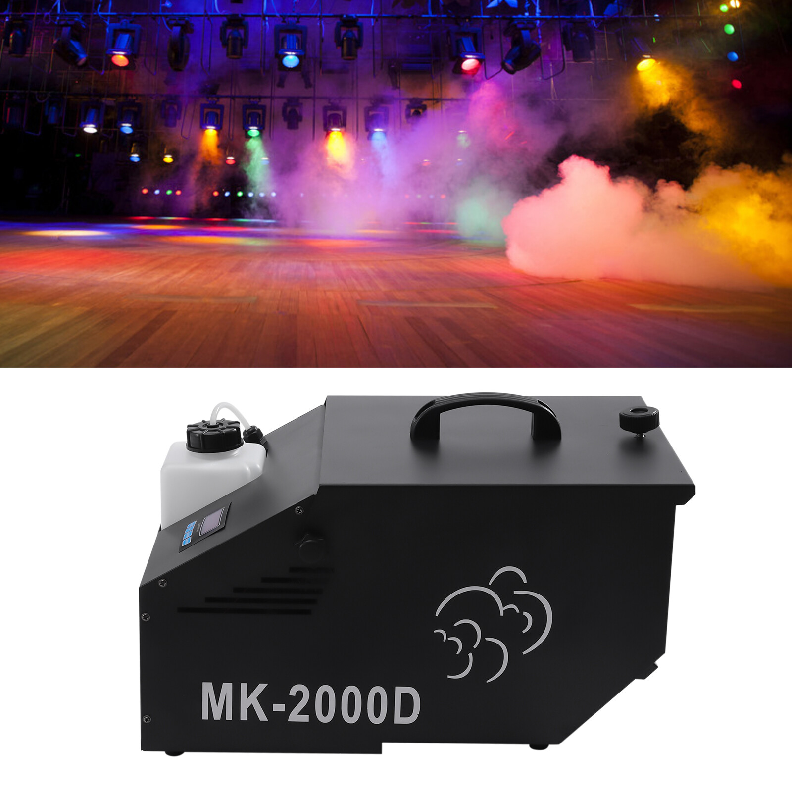 Low-Lying Fog Machine Wedding DJ Stage Smoke Effect DMX Dry Ice Fogger w/Remote