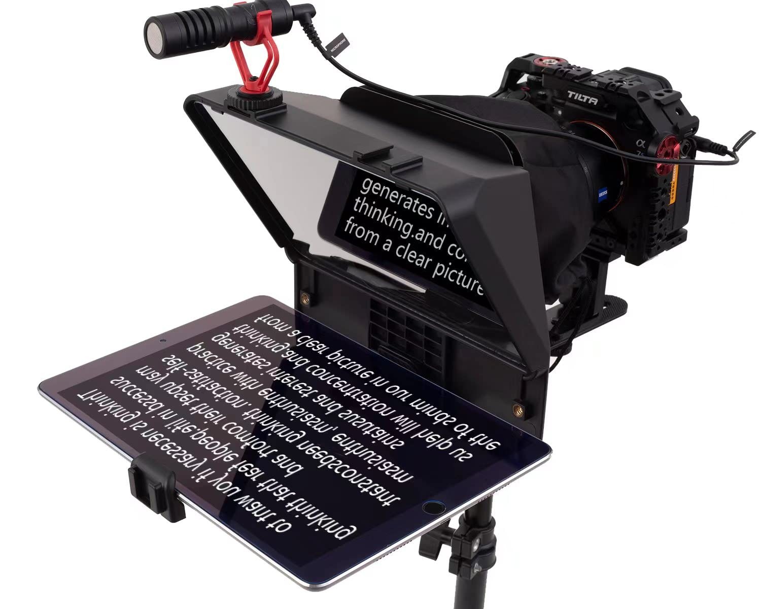 Inmei A10 Teleprompter Portable Smartphone DSLR Camera Teleprompter Prompter wit