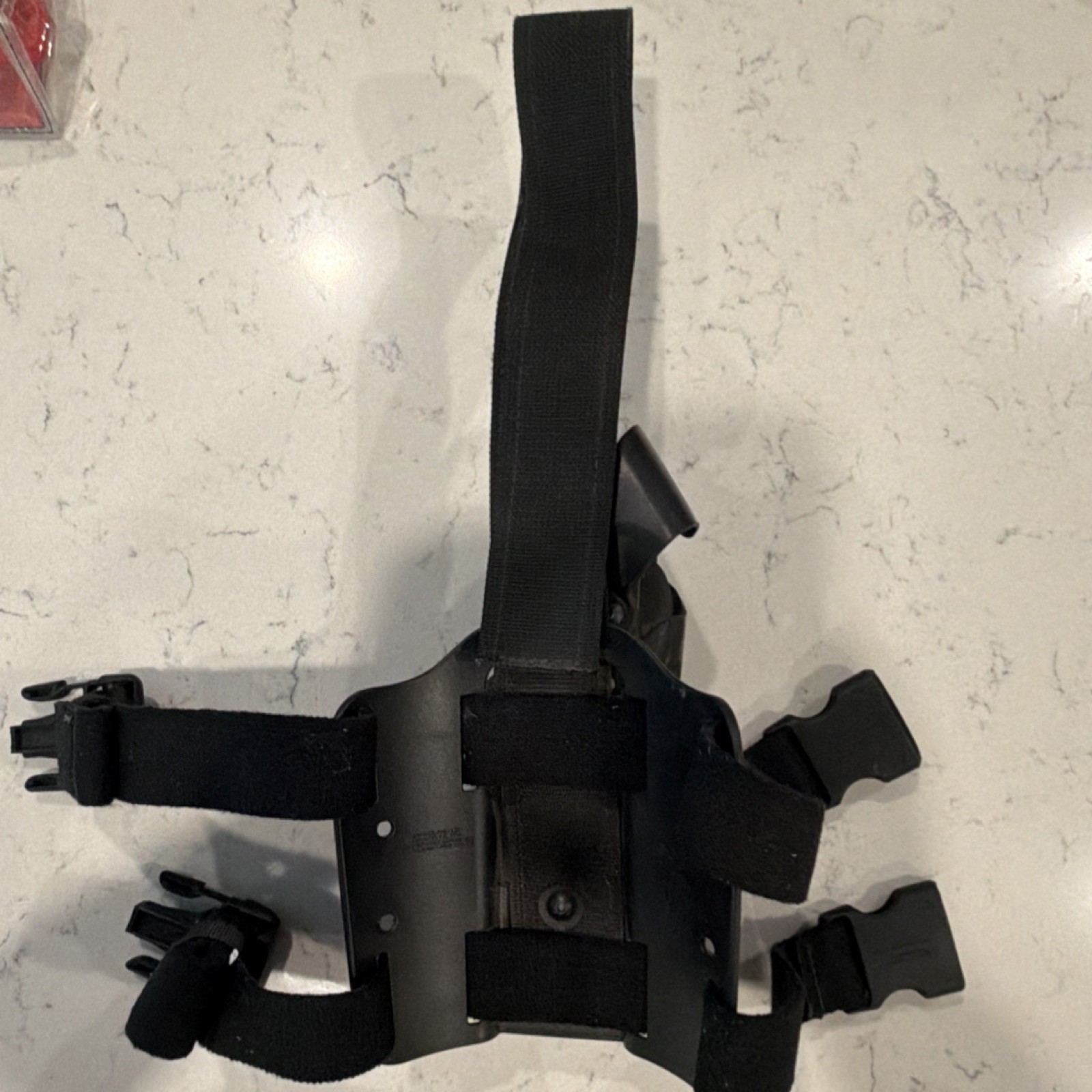 Black Tactical Drop Leg Holster with Adjustable Straps