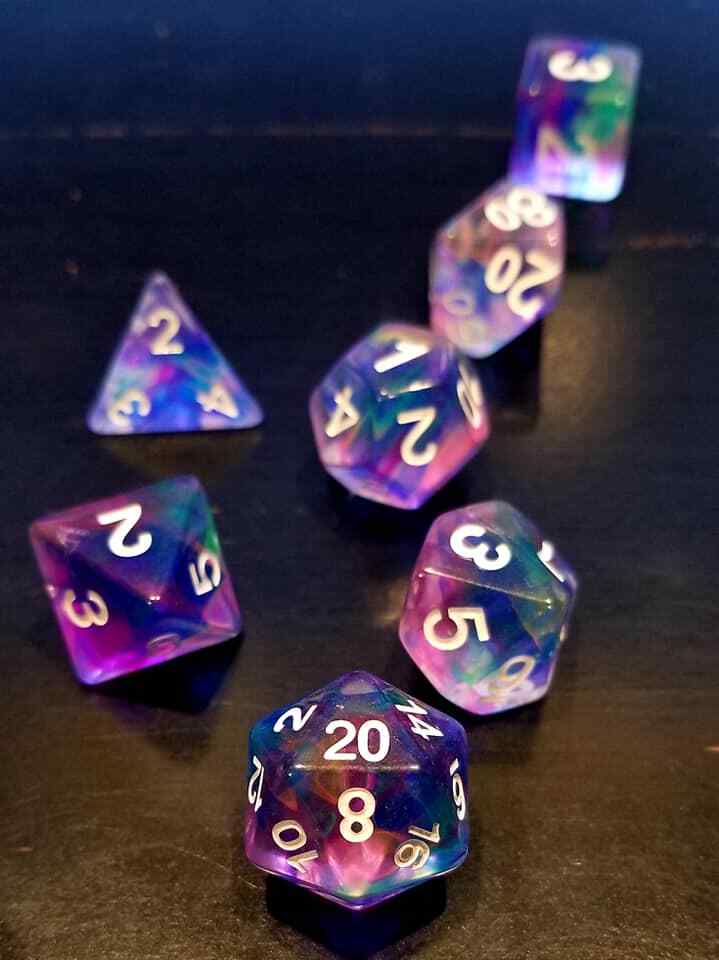 Fairy Tale 7 Dice Set Polyhedral RPG DnD Dungeons Dragons d20 AD&D