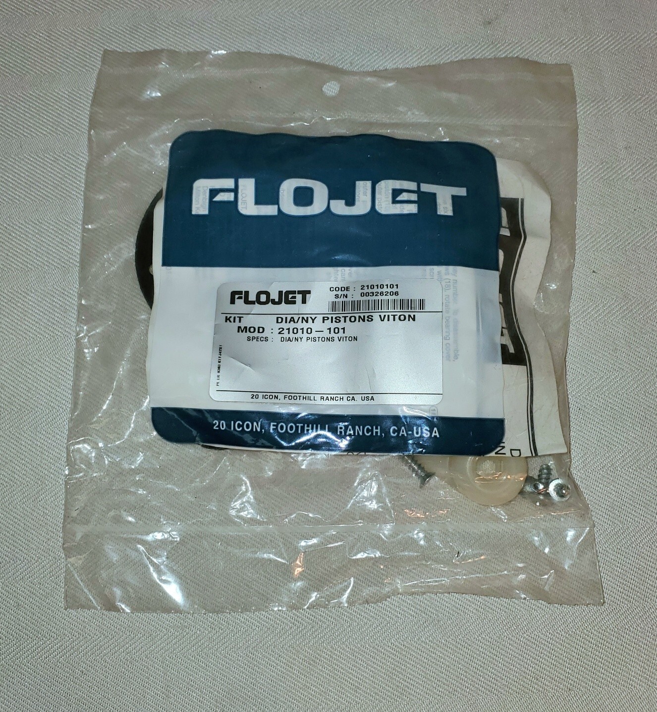 Flojet Diaphragm Kit - Viton/Nylon: Part# 21010-101 (21010101)
