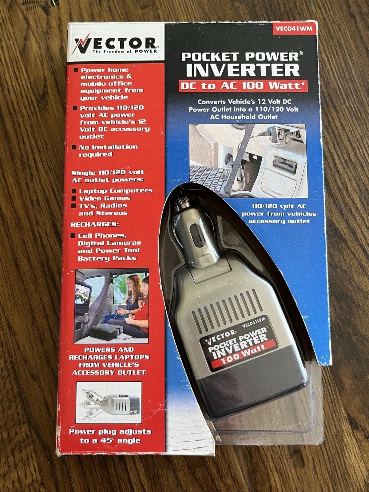 VECTOR VECO41WM DC to AC 100 Watt Pocket Power Inverter TESTED