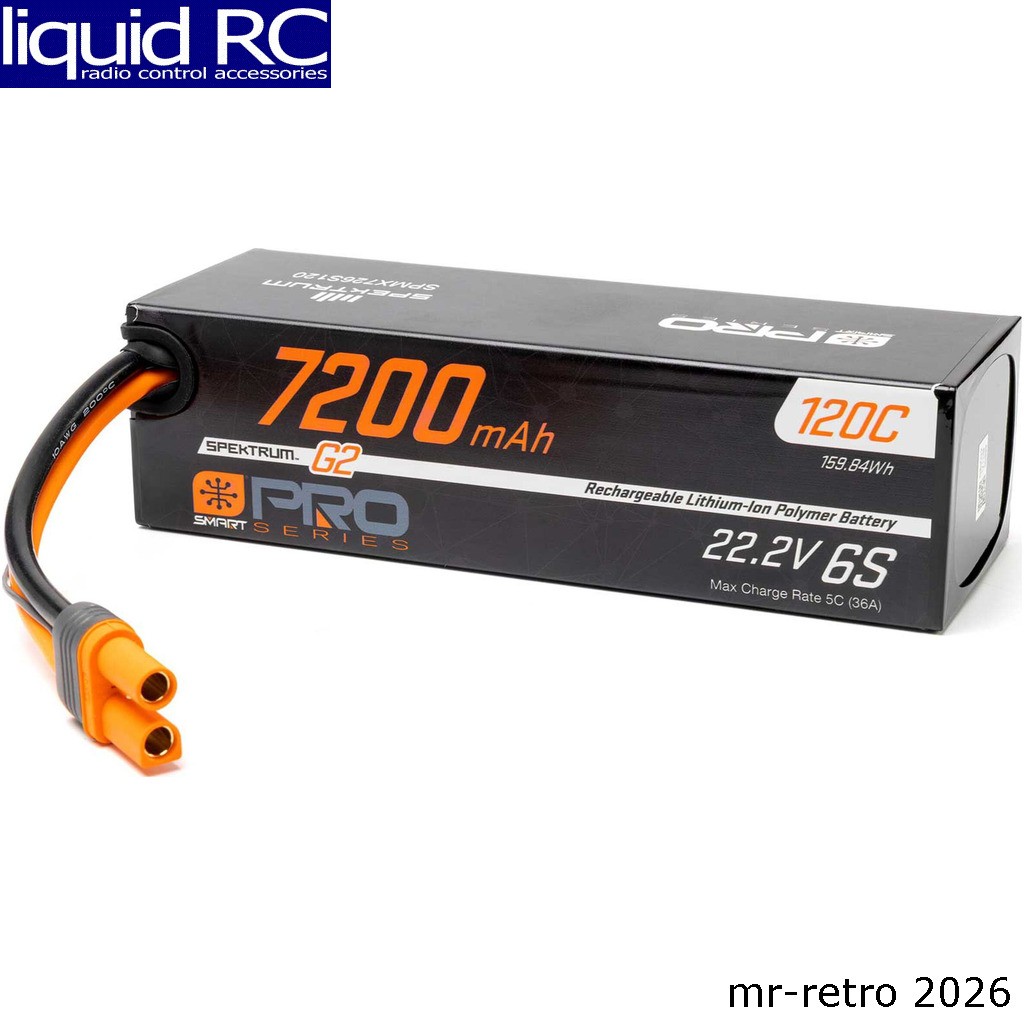 Spektrum X726S120 22.2V 7200mAh 6S 120C Smart PRO G2 LiPo IC5