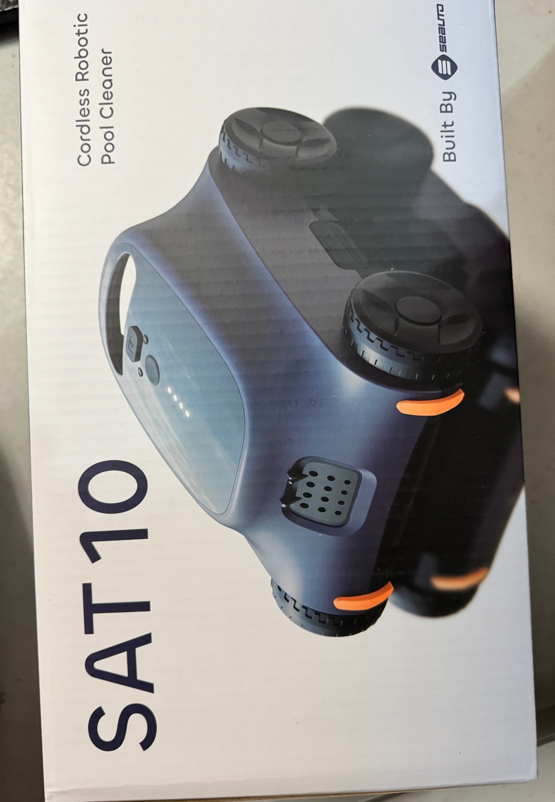 Automatic Pool Vacuum - 180 Min Runtime Robotic Pool Cleaner with Top Handle & F