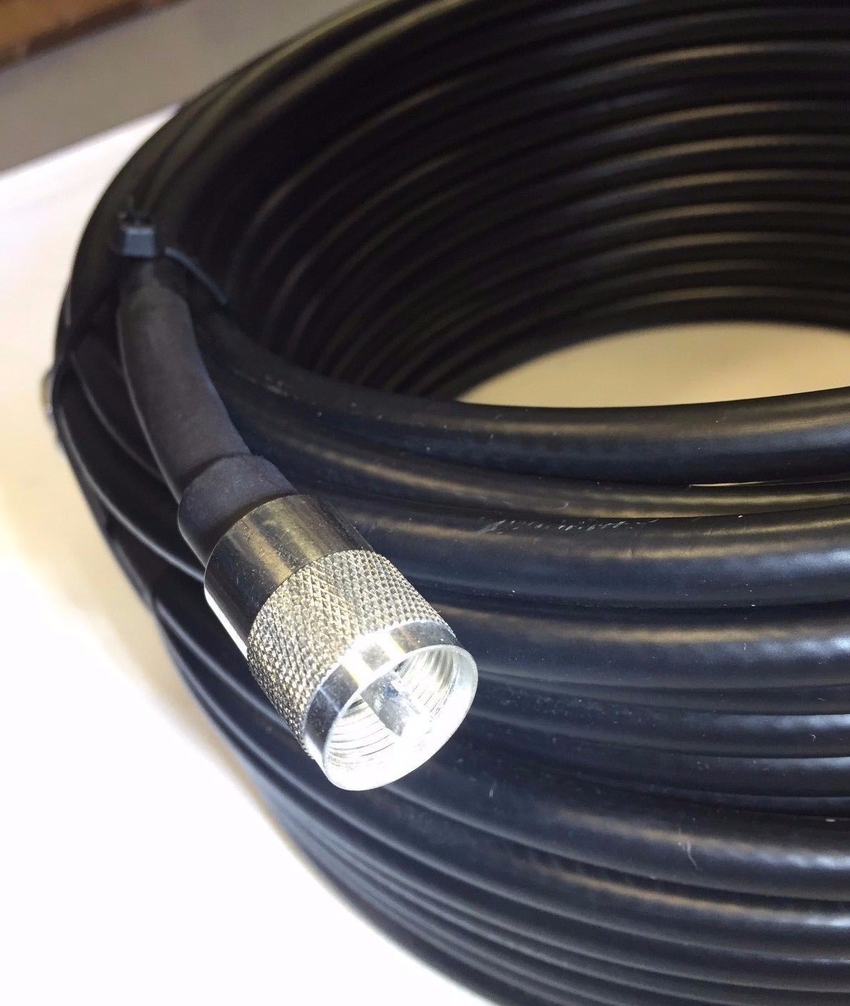100FT RG-213 COAX COAXIAL CABLE w/ MALE PL-259 CB HAM RADIO HAND SOLDER RG213U