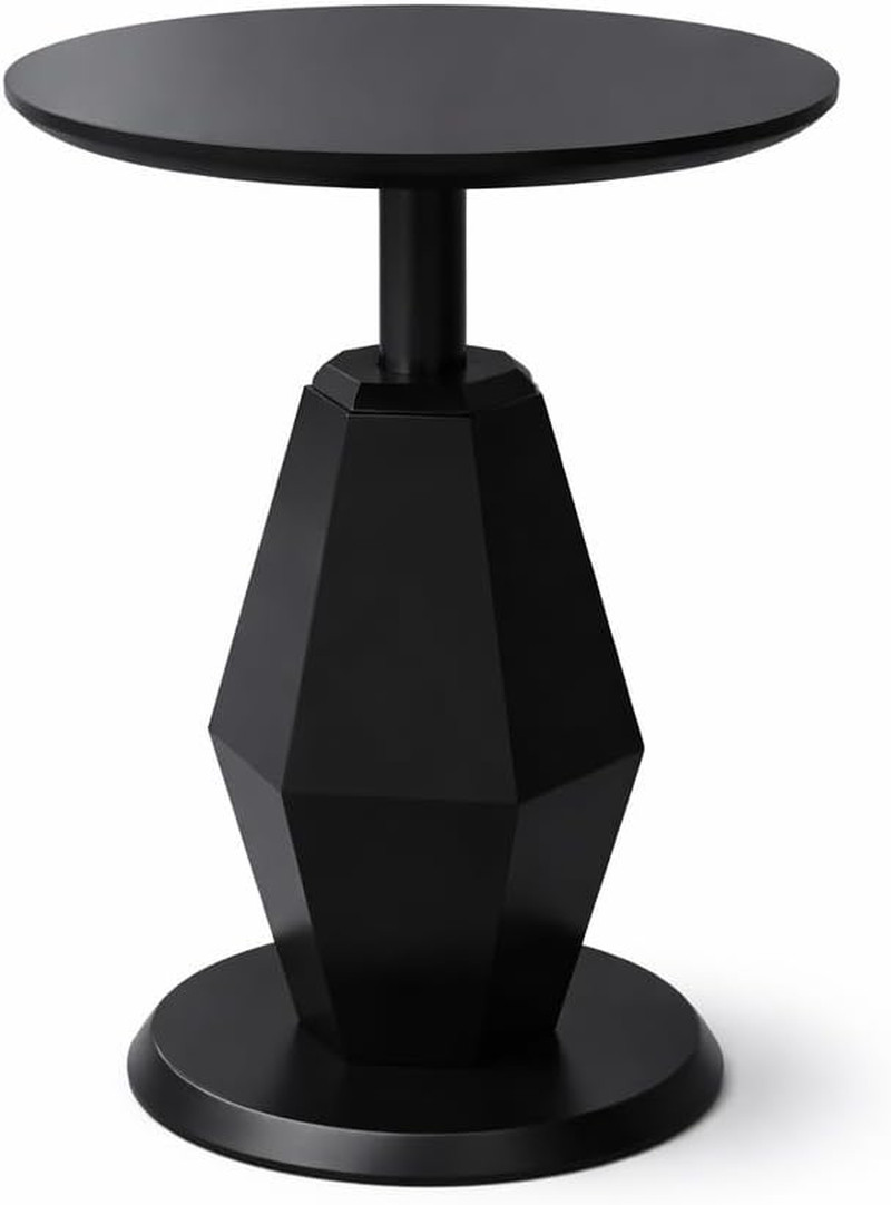 Round Wood Side Table, Coffee Nightstand Cocktail Drink Modern Accent Circle End