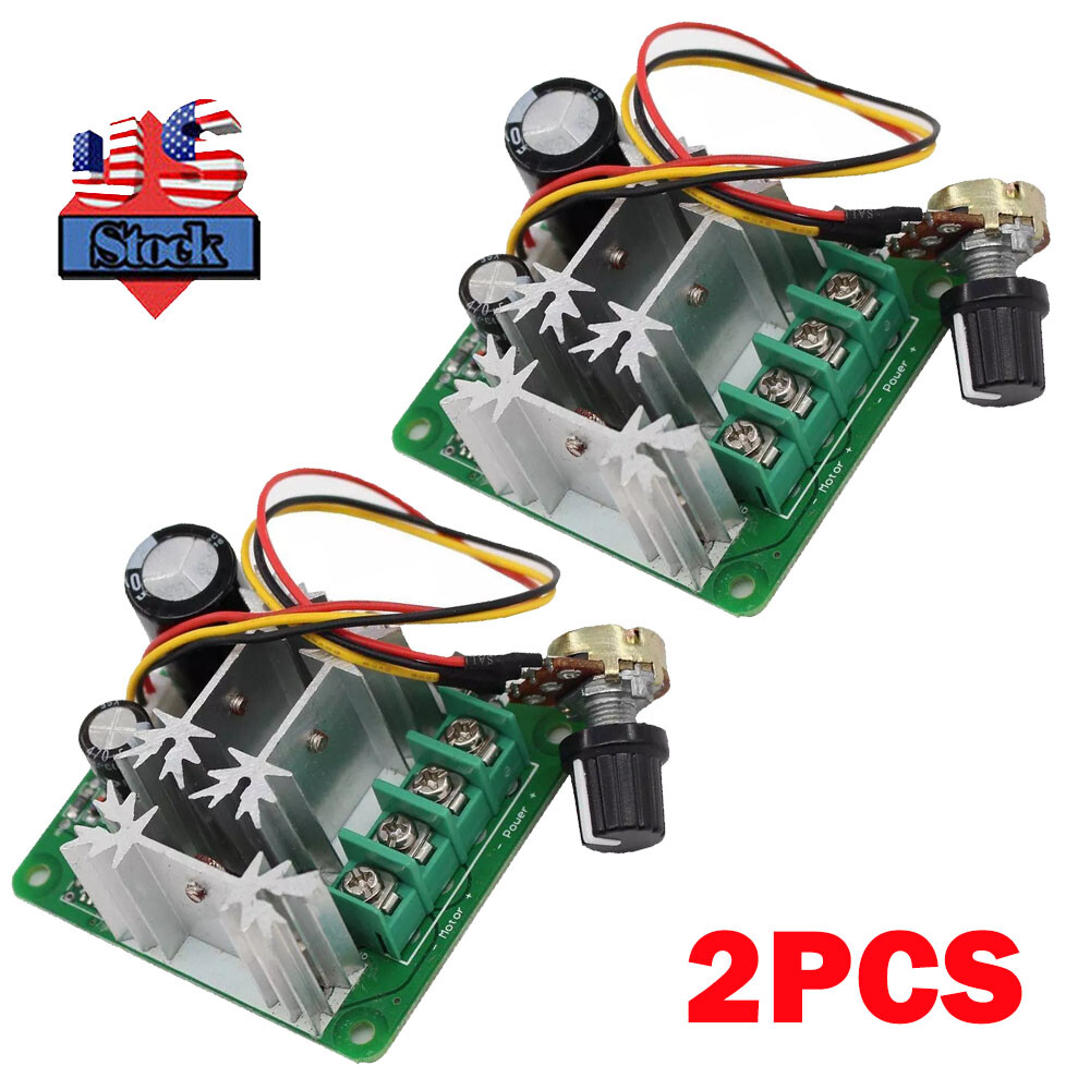2X 15A 6V-90V Pulse Width Modulator For PWM Stepless DC Motor Speed Controller