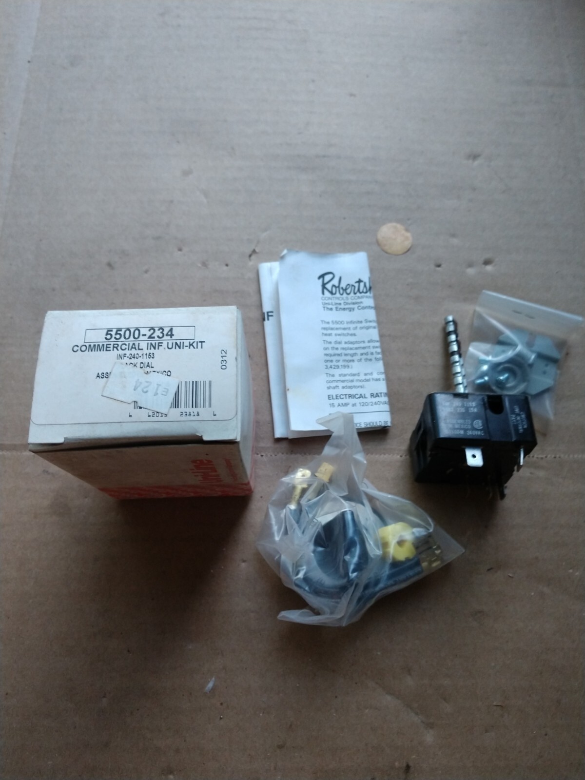 5500-234 Robertshaw Commercial Infinite Uni-kit Switch BRAND NEW NOS