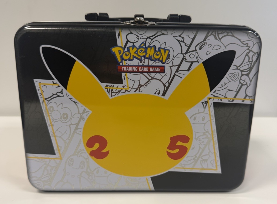 Pokemon Celebrations Collectors Chest Empty Lunch Box- Stickers and Pamphlet Inc
