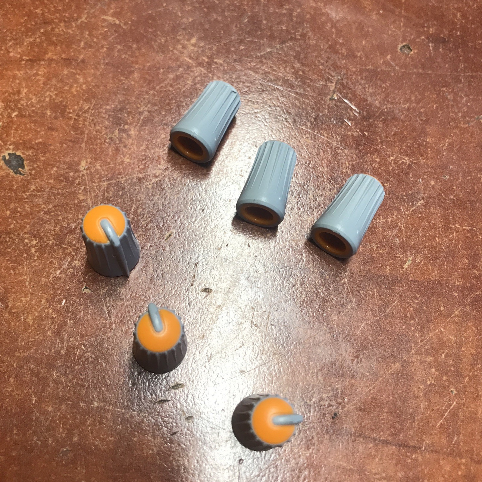 6x Genuine OEM Grey/Orange Knob For Mackie Mixer from CFX20MKll Mixing Board