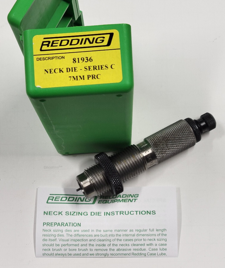 81936 REDDING BOTTLENECK NECK SIZING DIE - 7MM PRC - BRAND NEW - FREE SHIP