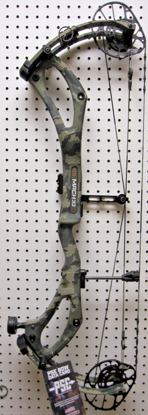 New 2026 PSE Mach 33 DS,80#,DL 25.5"-31", RH, FDS Cam, Carbon Bow- Kuiu Verde
