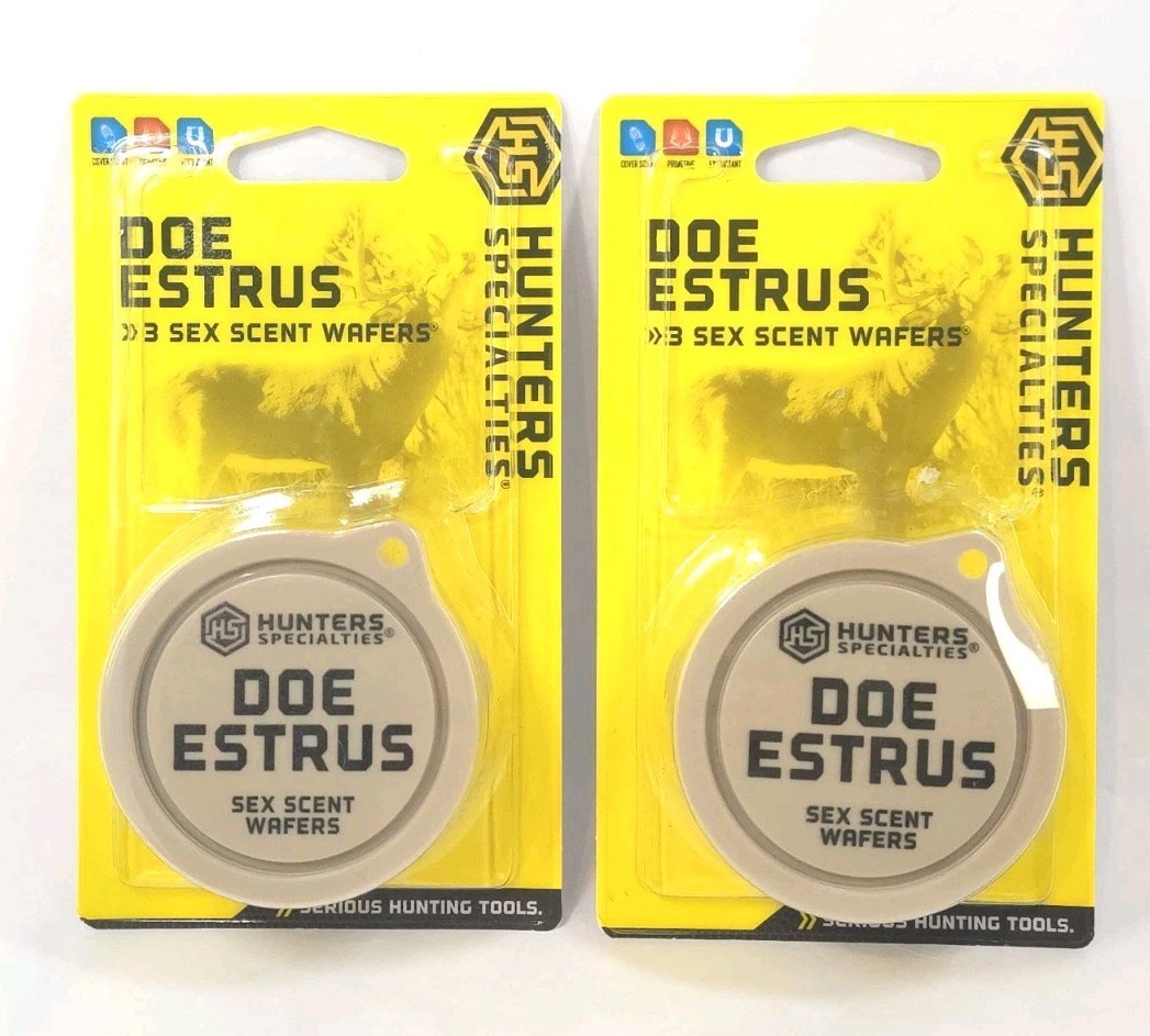 Hunters Specialties Doe Estrus Sex Scent Wafers Set of 2 NEW (3 Wafers Each)