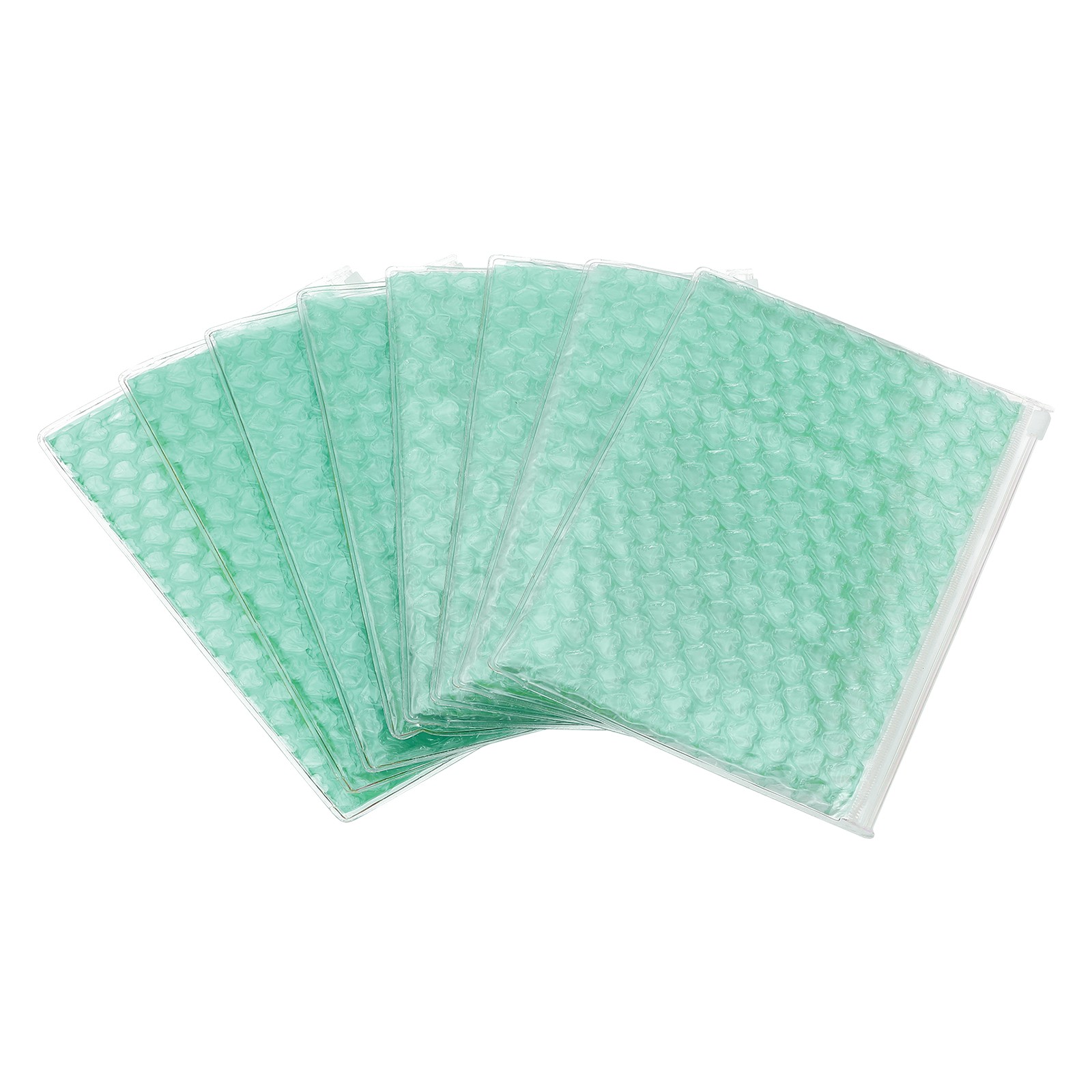 8pcs 6 x 9 Inch Bubble Bags Bubble Wrapping Pouches Zipper Packing Green