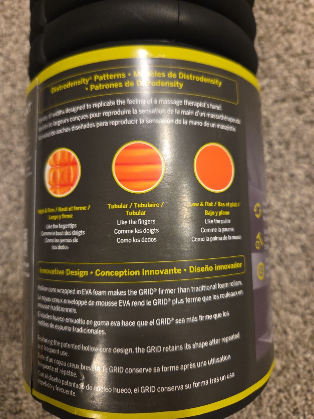 Trigger Point Performance TPT-GRDBW The Grid Black Foam Roller Level 2 Density