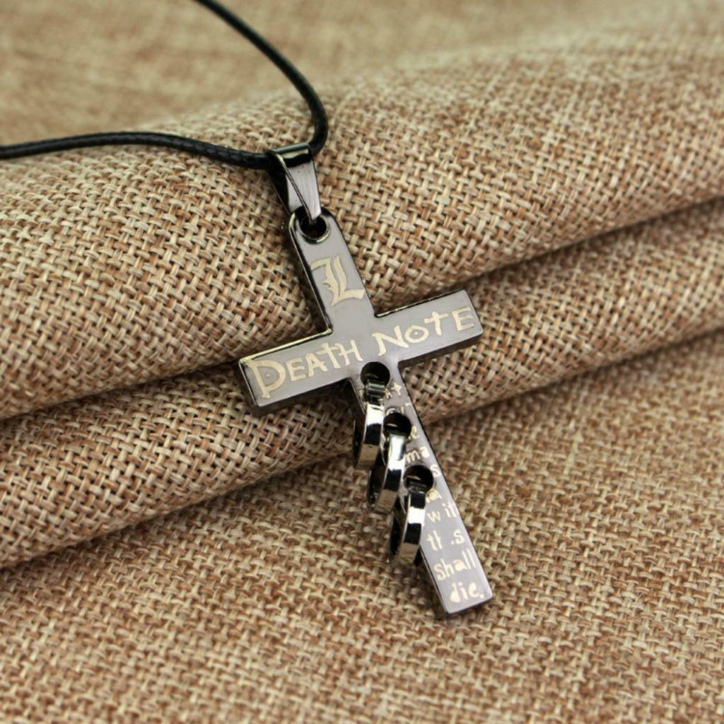 DEATH NOTE NECKLACE L Cross Pendant Anime Manga Cosplay Collectiible Jewelry NEW