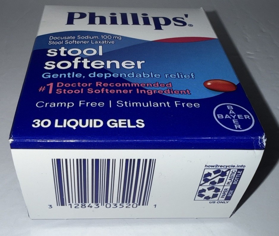 Phillips Stool Softener Gentle Dependable Relief 30 Liquid Gels