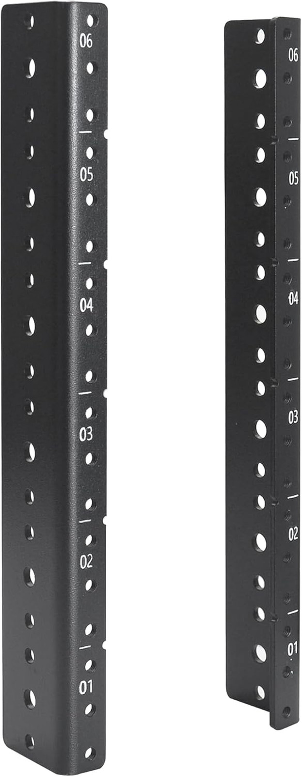 2 PCS 6U Rack Rails Kit for Wooden Studio Cabinets’ Application, 19” Rack Rails
