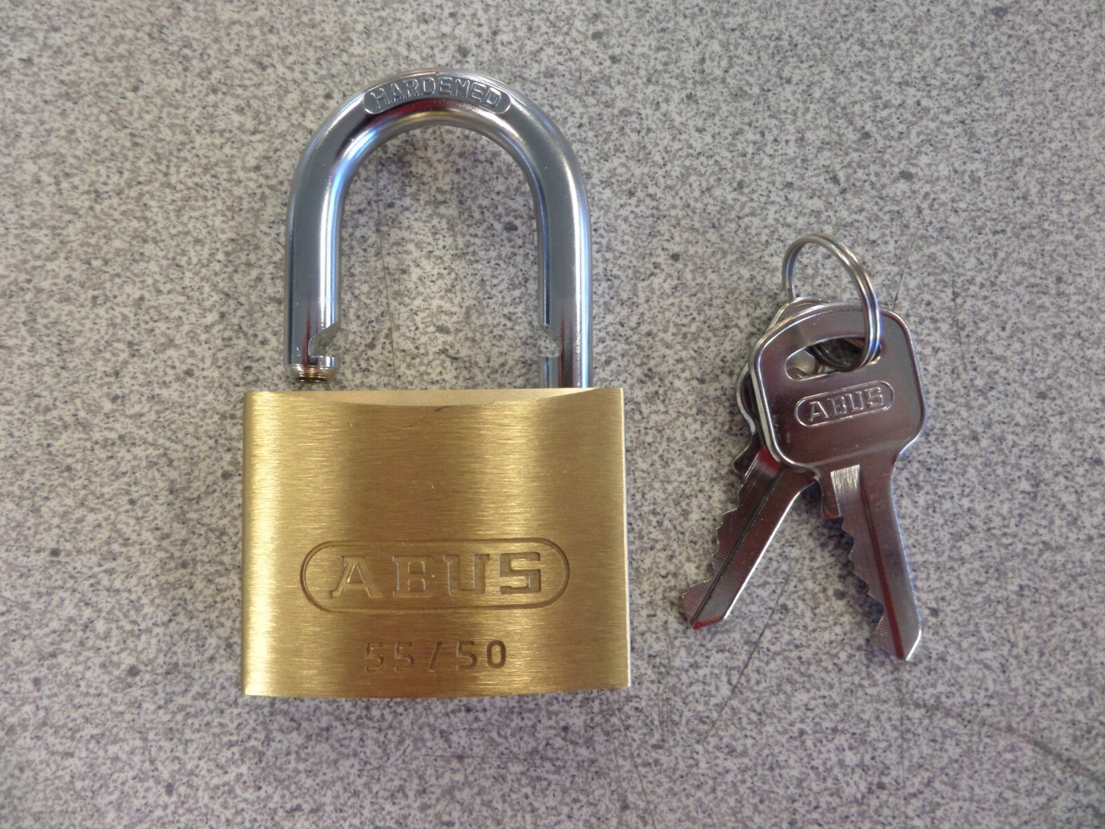 ABUS 55/50 SERIES 5 PIN BRASS BODY PADLOCK KEYED DIFFERENT
