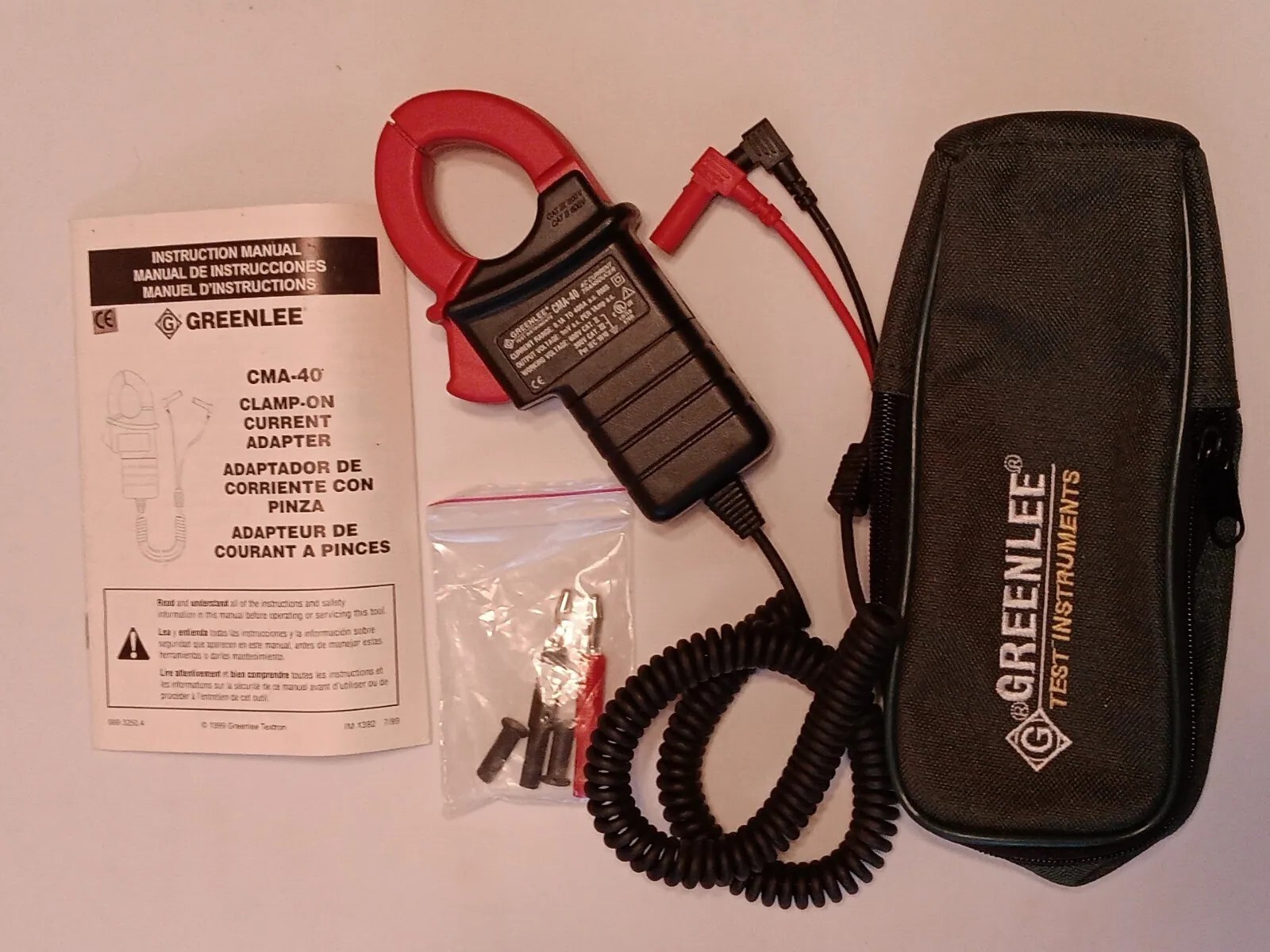 Greenlee CMA-40 AC Current Transducer Range 0.1A To 400A With Soft Case