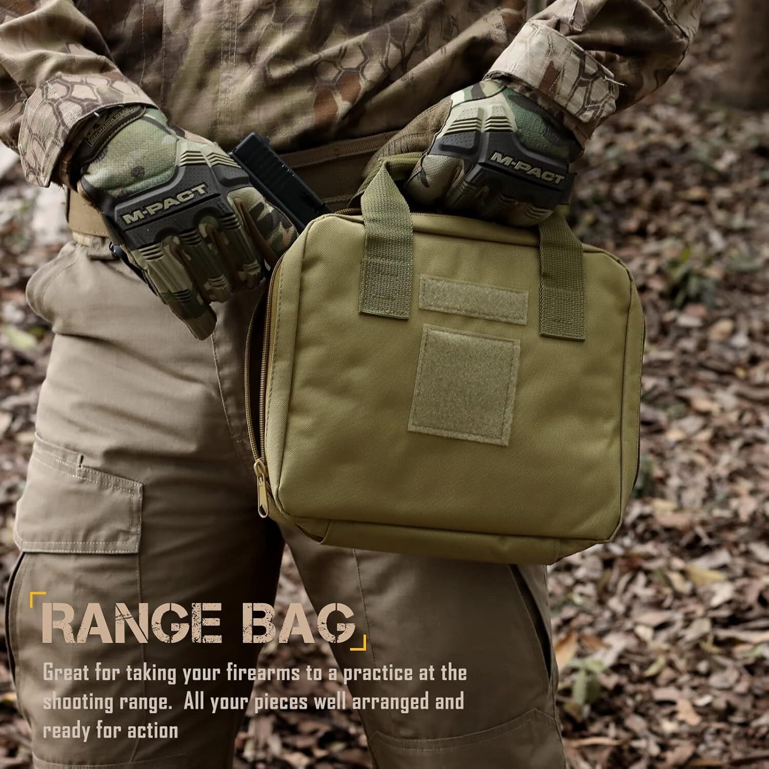 Pistol Soft Case Handgun Tactical Range Bag Gun Pouch Shooting Lockable Storage