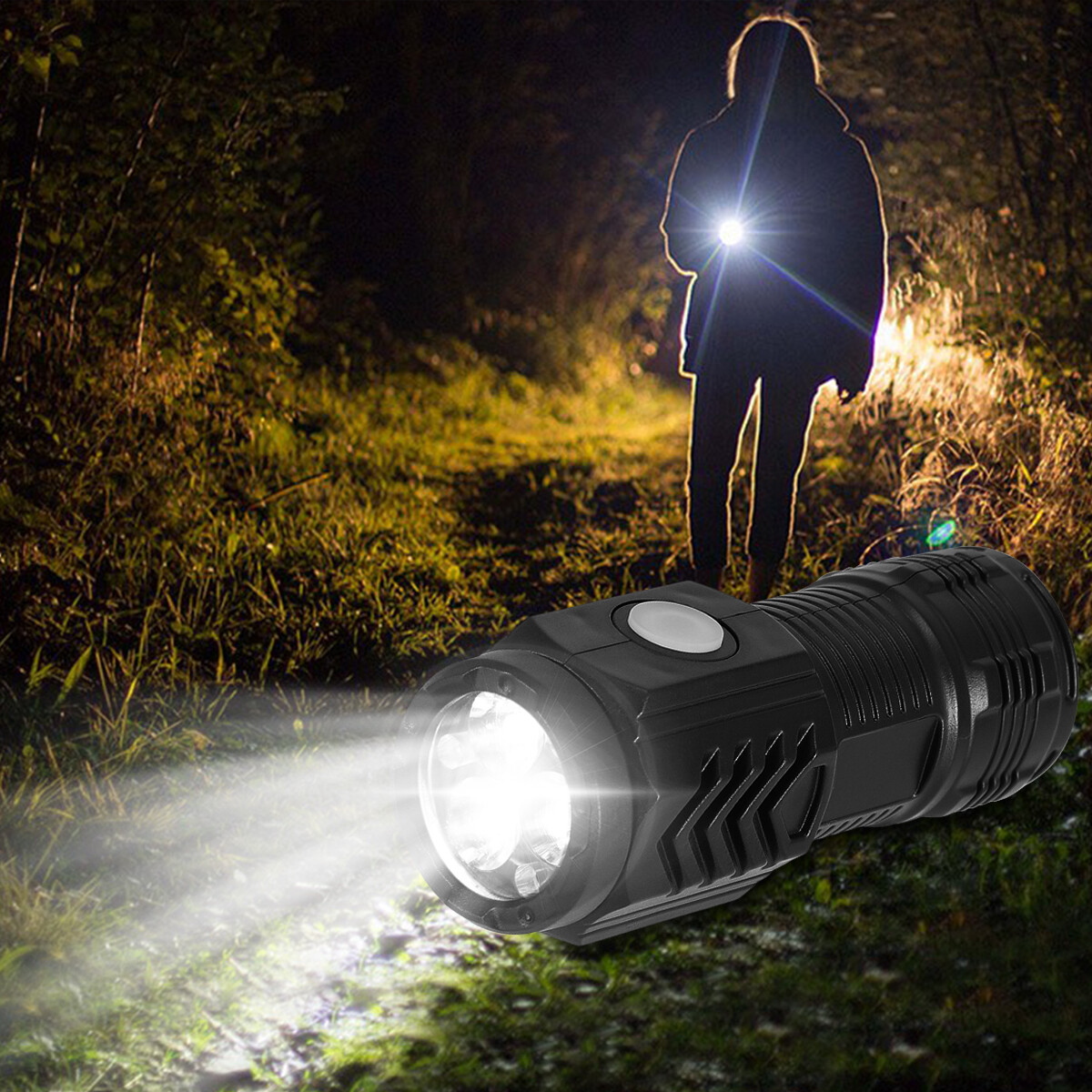 1-10Pack Super Bright LED Flashlight Tactical Rechargeable LED Work Lights Torch