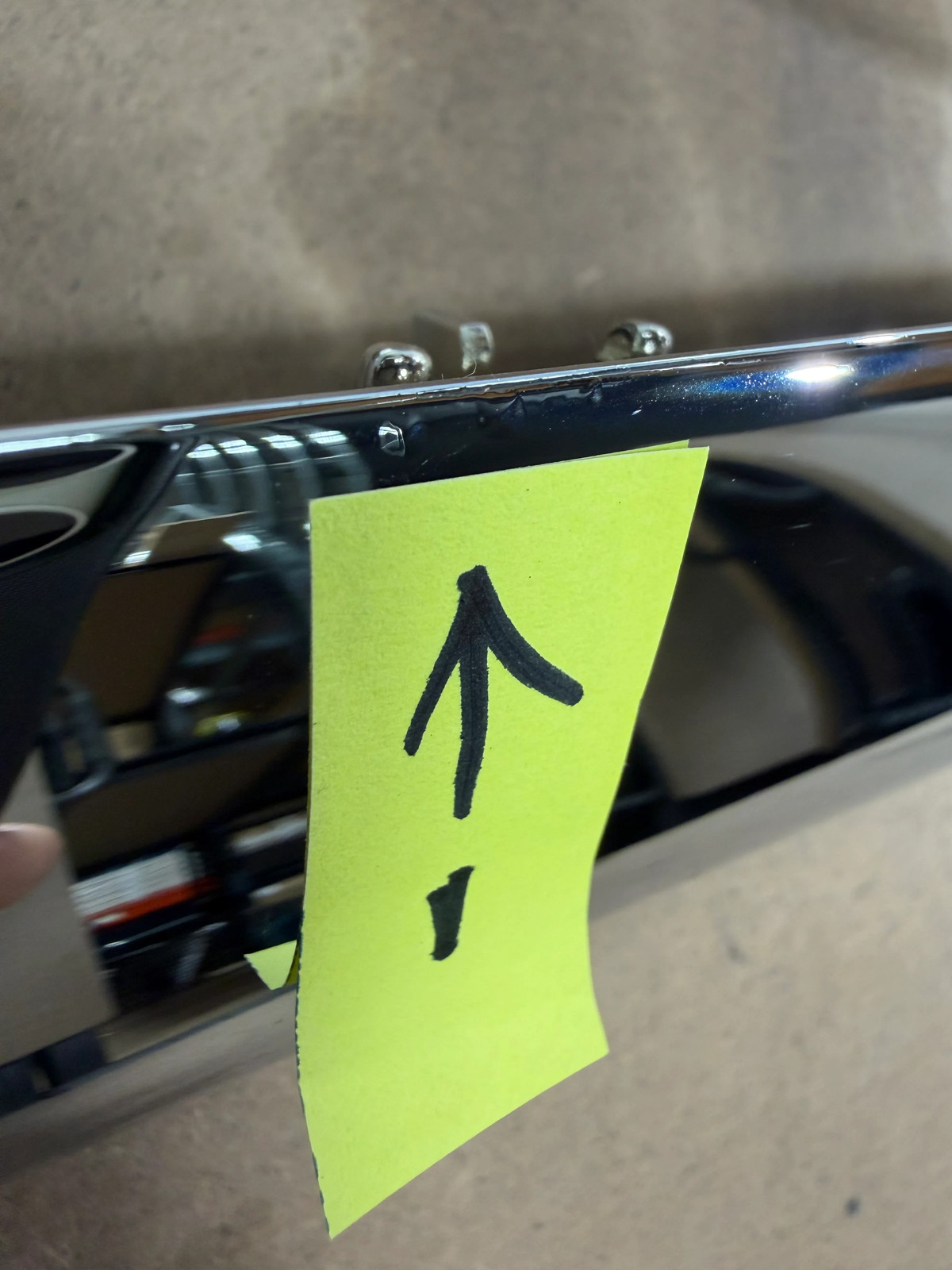 1956 Front Hood Bar Chrome - 461 Blemish