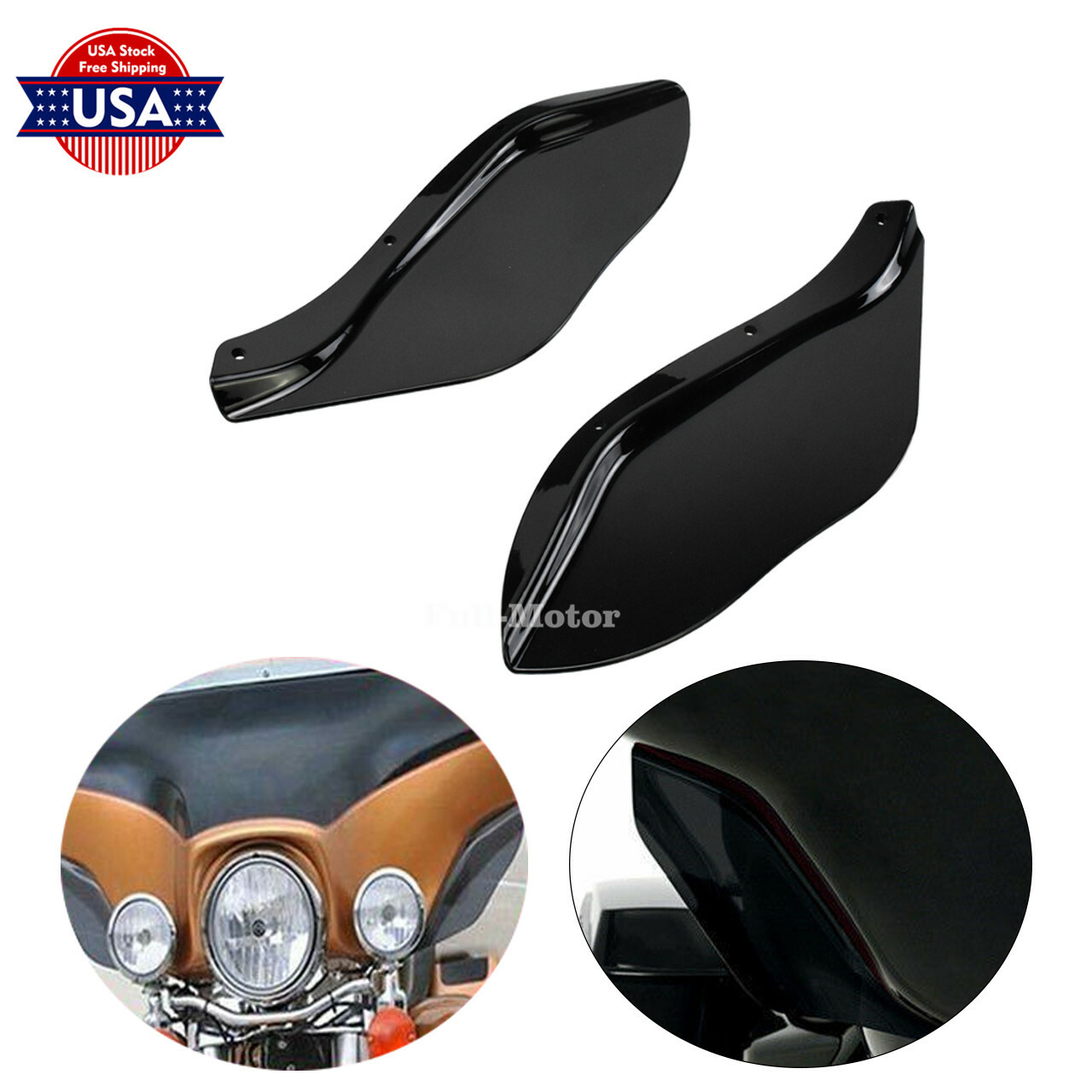ABS Fairing Windshield Side Wing Air Deflector Fit for Harley Touring FLHR FLHT