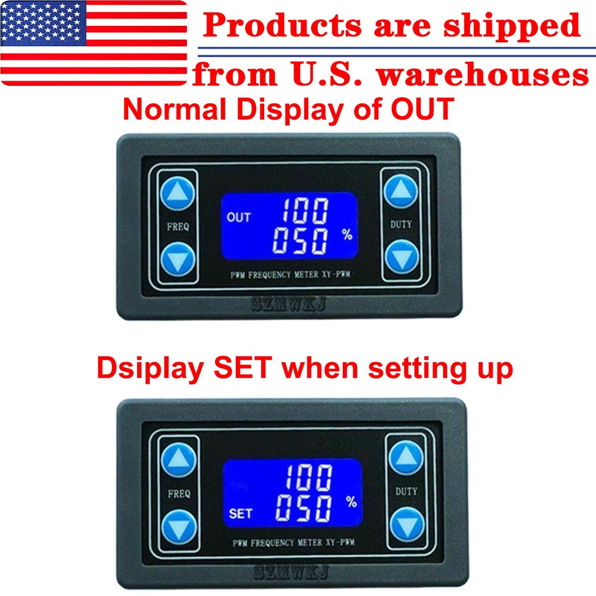 1Hz-150KHz 3.3V-30V LCD XY-PWM Signal Generator PWM Pulse Frequency  Square Wave