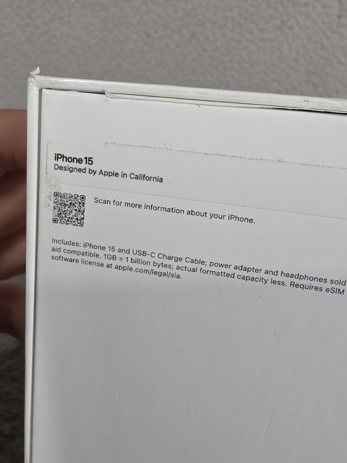 iPhone 15 Empty Box