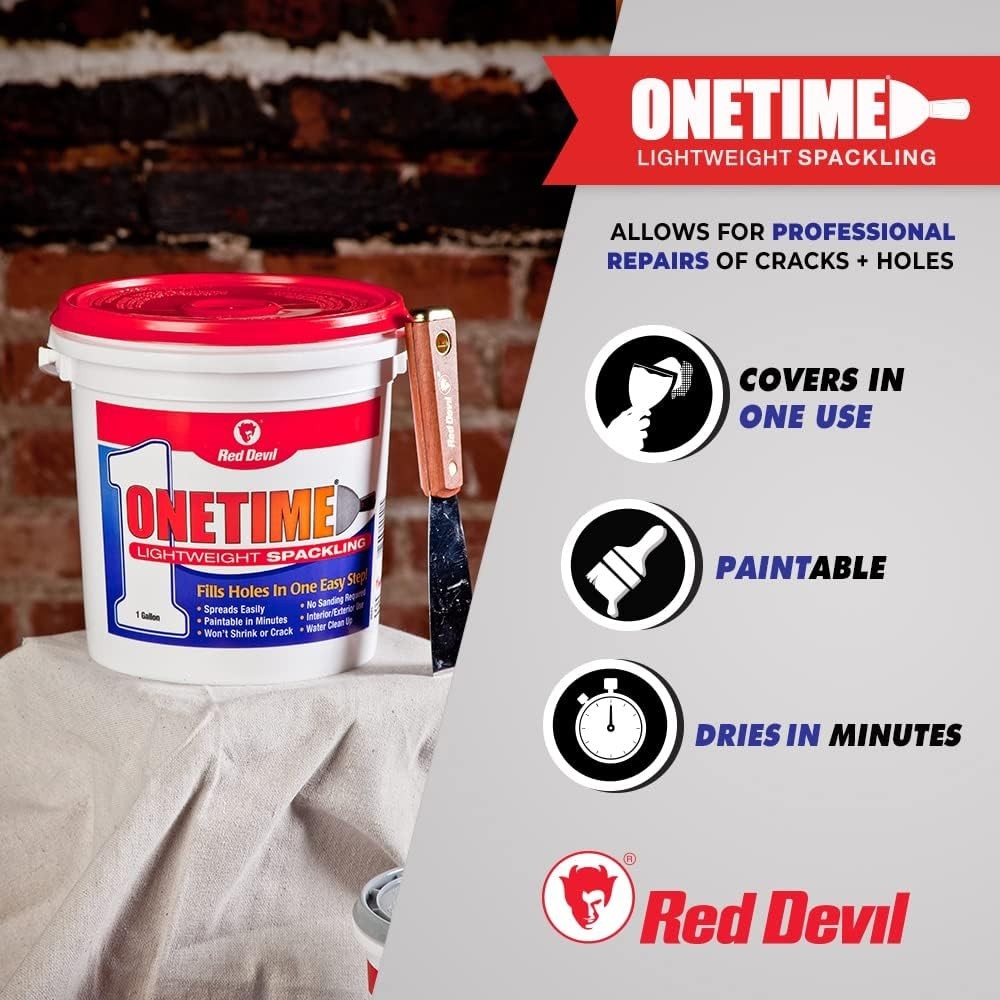 1 Quart ONETIME Spackling Paste for Durable, Smooth Finish – Ideal for Drywall