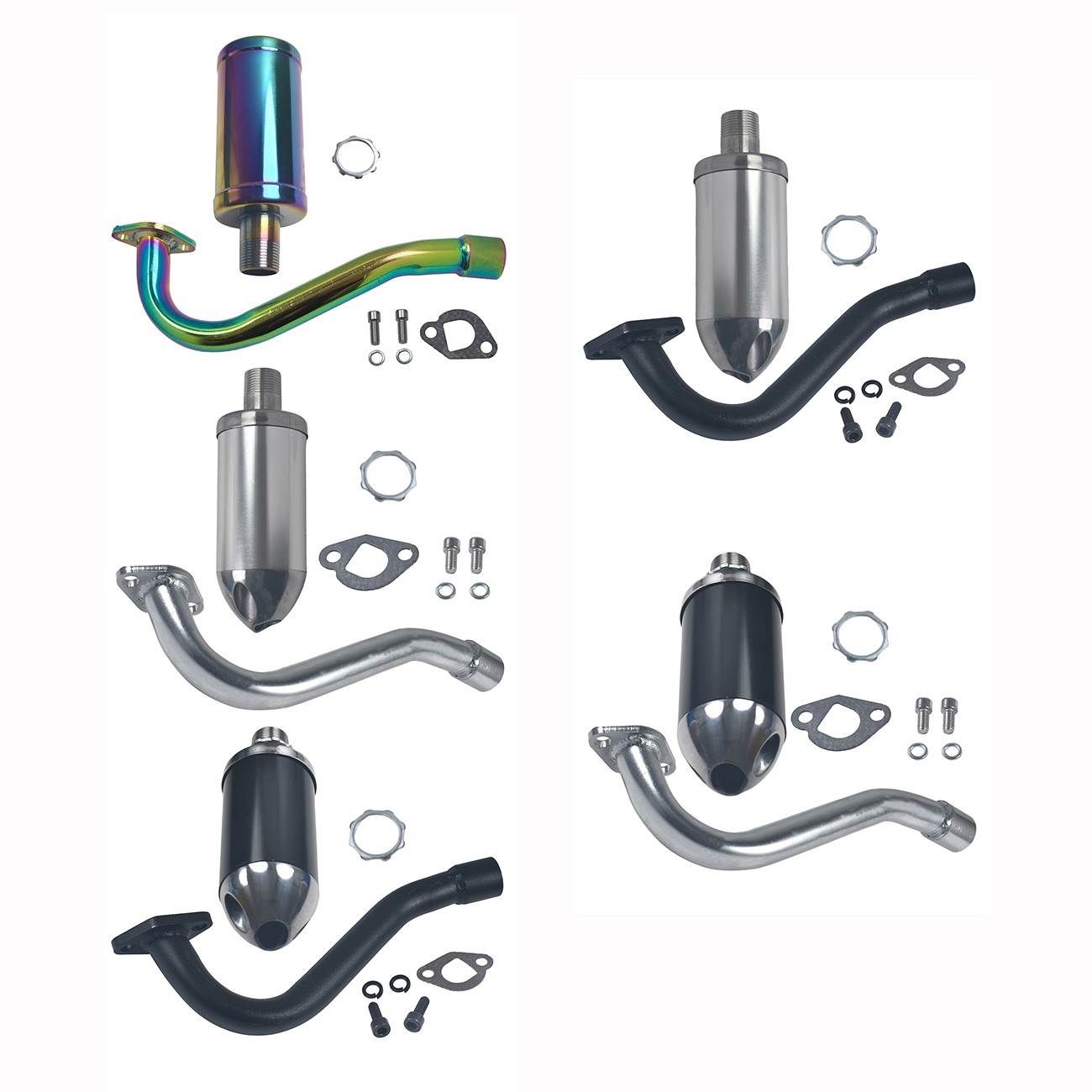 Exhaust Pipe with Muffler For Honda GX160 GX200 Predator 212cc 196cc Engine