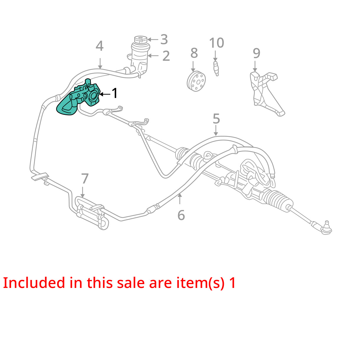 02 03 04 FOCUS POWER STEERING PUMP 2.0L SOHC 642285