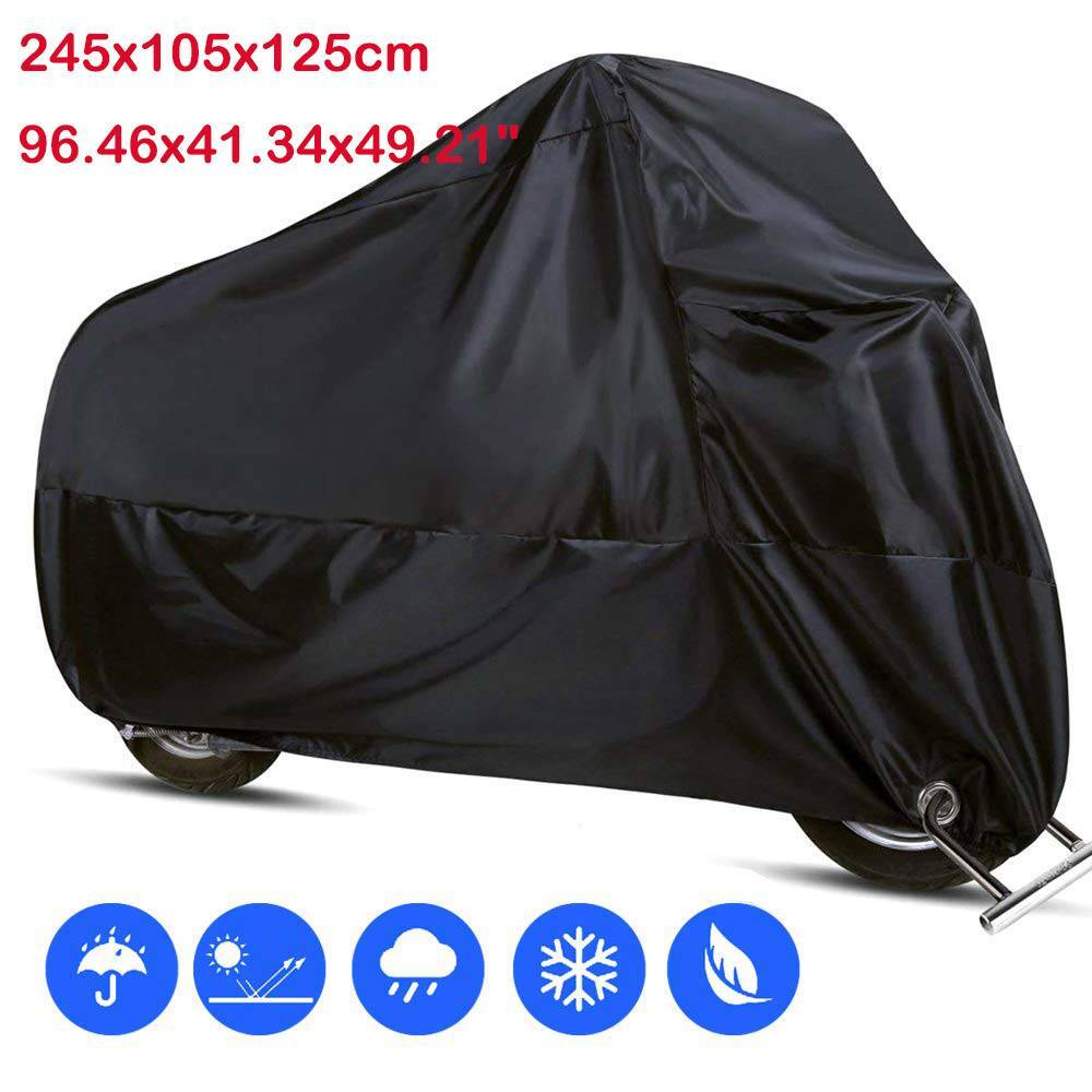 XL Motorcycle Cover Waterproof Heavy Duty for Winter Outside Storage Snow Rain J