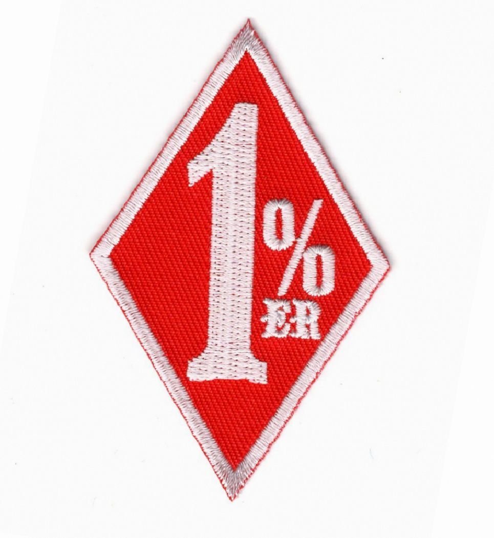 One Percenter 1%er biker outlaw Mc iron on Patch (3.0 X 1.75 Inch - MTP1)